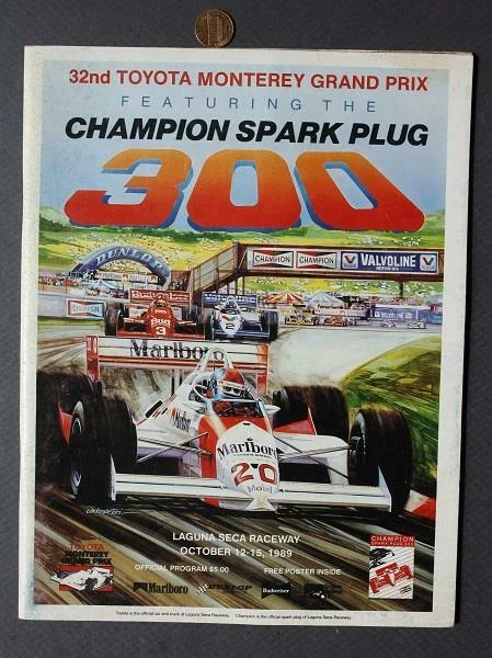 1989 Laguna Californa Monterey Grand Prix 300 Race program Rick Mears winner---- - Image 1 of 1