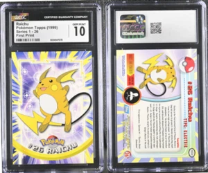 CGC 10 Topps Raichu #26 Series 1 First Print Pokemon 1999 Gem Mint - Picture 1 of 3
