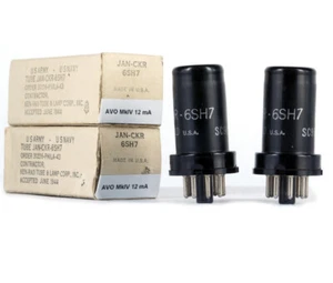 MATCHED PAIR  6SH7 KEN-RAD NOS Tube Röhre Lampe TSF  Valve Valvola 진공관 真空管 电子管 - Picture 1 of 1