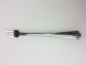 Ekco Oyster Fork Seafood Cocktail EKS7 Chevron Deco 5 3/4 in Stainless Steel - Picture 1 of 12
