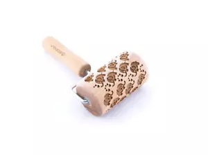 Stodola Engraved Mini Rolling Pin with ELEPHANTS Pattern - Picture 1 of 2