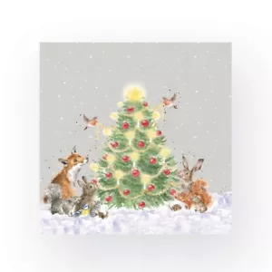 Wrendale Designs Christmas Napkins - 20 Christmas Tree Luncheon Napkin - Picture 1 of 2