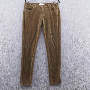 Cabi Womens Skinny Corduroy Pants 6 Moss Brown Low Rise Stretchy Casual - Picture 1 of 14
