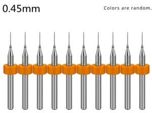 Juego de brocas micro PCB grabado CNC de carburo de tungsteno de 1/8" vástago 0,45 mm 10 un. - Imagen 1 de 3