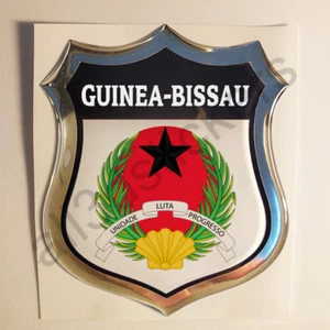 Sticker Guinea-Bissau Emblem Coat of Arms Shield 3D Resin Domed Gel Vinyl Decal - Bild 1 von 1