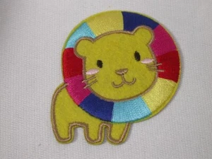 Lot 6 Infant Lion With Colorful Mane Embroidered Iron On Patches 2 1/4 In - Picture 1 of 1