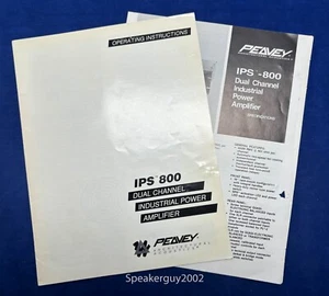 Original Peavey IPS 800 Operating Instruction Manual & Spec Sheet - Picture 1 of 1