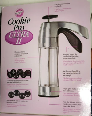 Prensa Wilton Cookie Pro Ultra II - con 15 discos de decoración - agarre cómodo, bomba Foto 1 de 4
