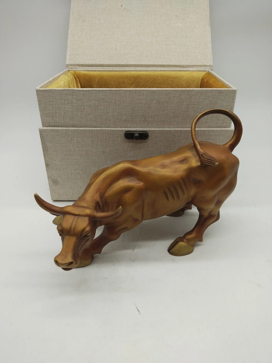 中国古董黄铜牛雕像、动物雕像| eBay