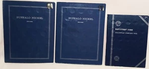 H.E. Harris Buffalo Nickle x2 & Whitman Roosevelt Dime 9029 Empty Coin Album - Picture 1 of 10