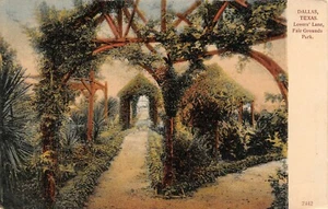 Tarjeta postal Dallas Lover's Lane Fair Grounds Park Scene Dallas, TX de colección de 1900 - Imagen 1 de 2
