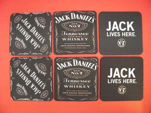 6 x Jack Daniels - Neoprene Drink Coasters 10cm -your design - Free Post - Picture 1 of 24