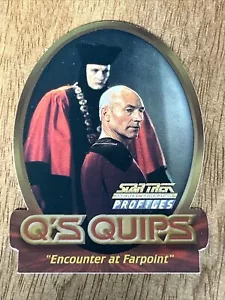 Skybox Star Trek 2000 perfiles de próxima generación Qs Quips Q1 encuentro en Farpoint - Imagen 1 de 2