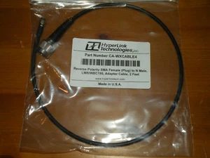 Cable adaptador de 2' hembra enchufe Hyperlink Technologies polaridad inversa SMA hembra enchufe-N macho - Imagen 1 de 6