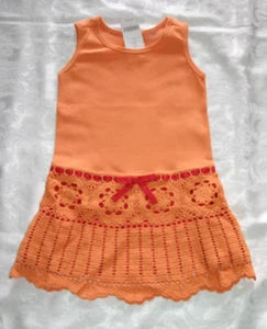 Gymboree FIESTA DEL SOL Orange Crochet Lace Dress NWT 4 - Picture 1 of 3