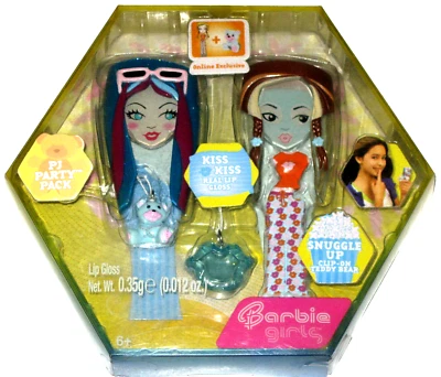 Barbie Girls MP3 PJ Party Pack Clip-On Blue Teddy Bear Lip Gloss for Player 2007 - Image 1 of 2