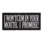 I Won't Cum In Your Mouth Patch, Dirty Sayings Patches