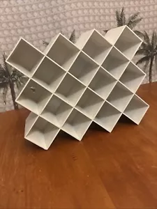 VTG MCM Copco Spice Rack Lubge Randel Space Age White Honeycomb 18 Jar Storage - Picture 1 of 9