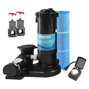 Swimline HYDROTOOLS 90 Sq Ft 1 HP 2 Speed Sure-Flo Pool Cartridge Filter Pump - Picture 1 of 8