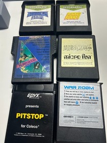 Rare Colecovision Coleco Cartridge Lot 6 Robin Hood Squish'Em Sam Miner 2049er