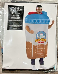 Go Bro Batido de Proteínas Frappe Latte Inflable Halloween Disfraz Adulto OSFA NUEVO - Imagen 1 de 5