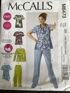 McCalls 6473 Übergröße Scrubs Uniform Tops & Hosen Scrubs ungeschnitten FF einfach sexy Spaß - Bild 1 von 16