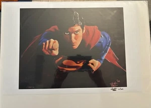 Christopher Reeve - Superman - Signed LE No. 12/250 12x18 Lithograph - Picture 1 of 3