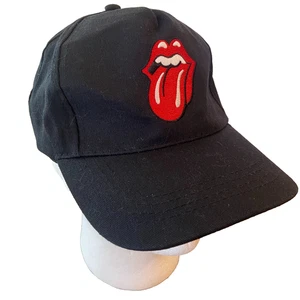 Rolling Stones Black Adjustable Trucker Hat with Tongue Logo & embroidery 2022 - Picture 1 of 13