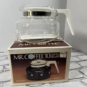 Cafetera jarra de vidrio modelo D-7 Mr Coffee 10 nueva en caja - hecha en EE. UU. de colección - Imagen 1 de 3