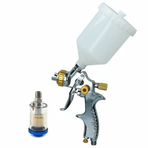 Pistola pulverizadora de alimentación por gravedad LVLP 1,4 mm boquilla 1/4" BSP trampa de humedad en línea - Imagen 1 de 7