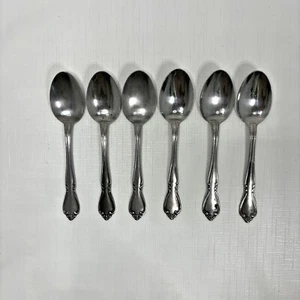 6 AMC Creon Stainless Teaspoons Made Japan Flatware Cottage Core Vintage - Picture 1 of 4