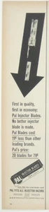 Pal Injector Razor Blades Print Ad Vintage Shaving Advertisement MOD Grooming - Picture 1 of 2