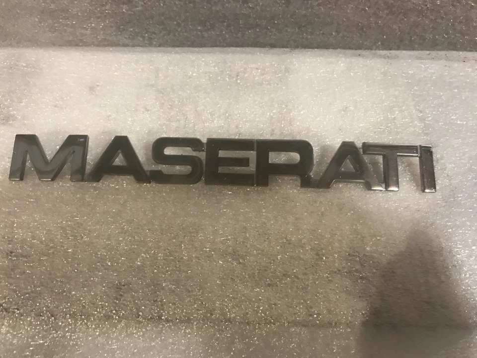 Maserati Biturbo Trunk Emblem In Good Condition With Pins Intact! Nice! - Image 1 of 1