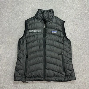 Patagonia Gilet Womens Small Black Puffer Goose Down Sweater Jacket Vest Lady - Picture 1 of 11