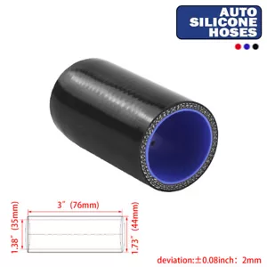 Reinforced High Temp & Pressure Silicone Hose 35mm Inner Diameter 76mm Length - Picture 1 of 15
