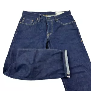 Imogene + Willie Jeans Mens 31x28 Charlie Cut Selvedge Denim Straight Blue Dark - Picture 1 of 24