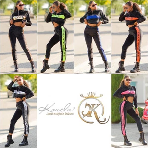 Damen Anzug Jogging Trendy Loungewear Set Love Jogginganzug 2 Teilig Freizeit🌸 - Bild 1 von 13