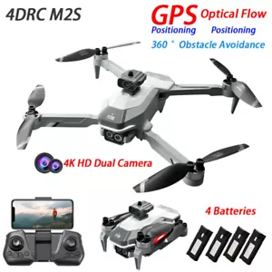 4DRC M2S Drone GPS WIFI FPV 4K Dual Camera Obstacle Avoidance Selfie Quadcopter - Picture 1 of 17
