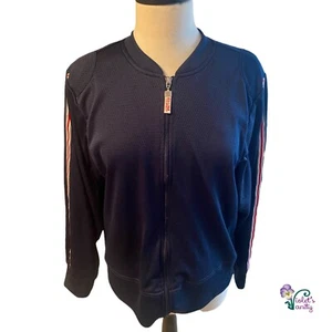 B.U.M. Chaqueta deportiva de malla azul marino Equipment para hombre talla L manga larga cremallera completa - Imagen 1 de 12