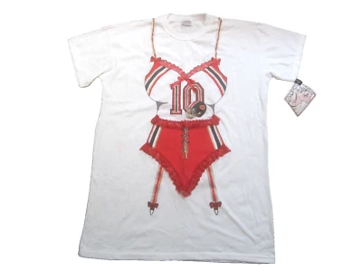 Camiseta vintage sensual Teeze lencería vacaciones de Santa para mujer talla única blanca 1993 Foto 1 de 4