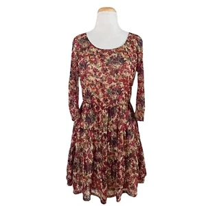 AMERICAN RAG multicolor 3/4 sleeve dress Sz M - Picture 1 of 4
