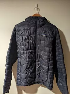 Patagonia Net Plus Men's Medium Blue Micro Hooded Puff Jacket - Picture 1 of 5