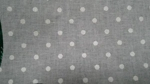 Fabric Joann 40" x 12" White Polka Dots on a Med Gray Background w/Extra $2.25 - Picture 1 of 2