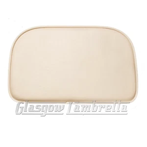 Lambretta / Vepa / LML CREAM / WHITE PIPE BACKREST PAD BOLT ON ~82mm stud dist - Picture 1 of 1