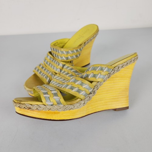 NIKE Sandali Cole Haan donna 7B zeppa gialla Air Vanessa punta aperta