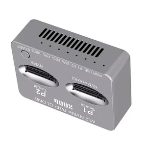 Dual-Bay NVME Docking Station USB3.2 Type C Solid Disk Case for M2 SSD M Key SSD - Afbeelding 1 van 13
