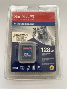 SanDisk 128 MB SD Multimedia Vintage Mobile Phone Memory Card New/Sealed - Picture 1 of 4