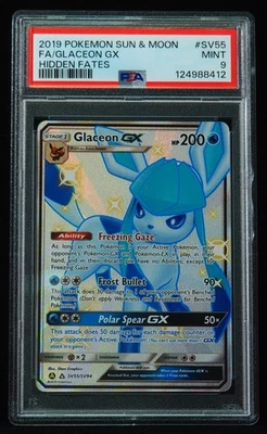 Glaceon GX SV55 PSA Mint 9 Hidden Fates Pokemon Card - Image 1 of 3