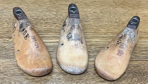 Vintage 1930’s/40’s Wooden Childs Last Shoe Form Used By Cobblers Set of Three - Picture 1 of 16