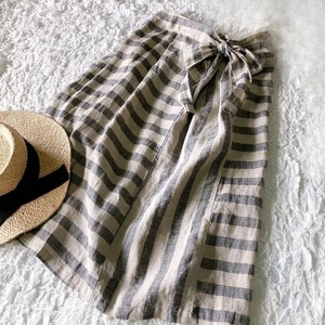 ICHI Antiquites Lino Falda Larga Rayas Exc - Imagen 1 de 8